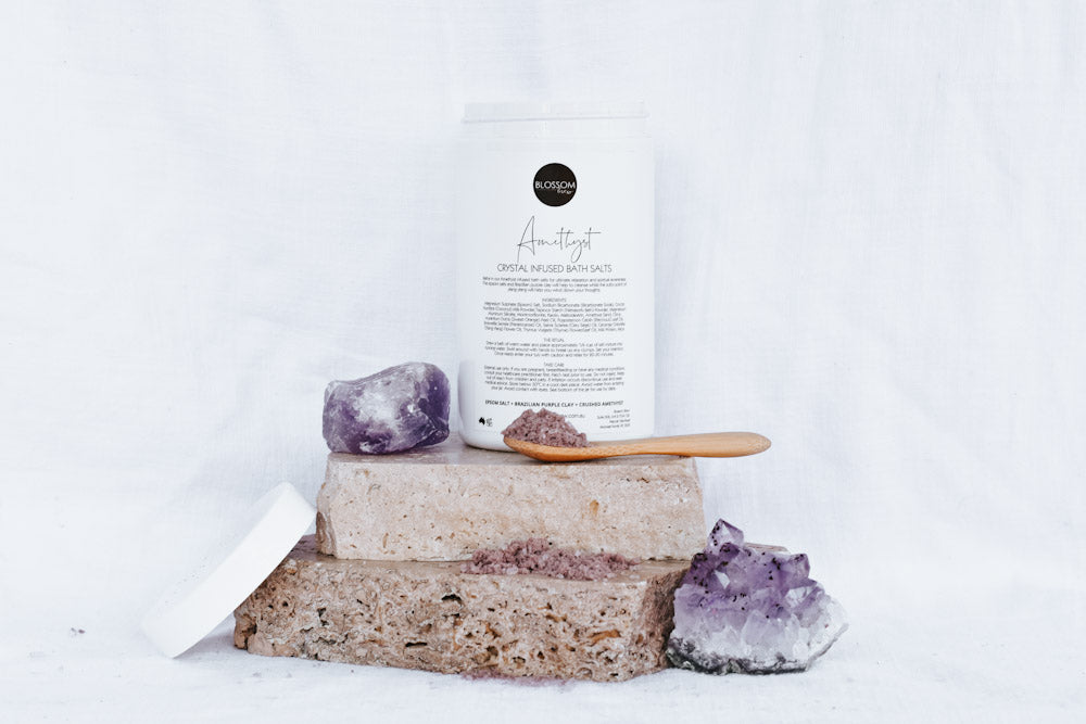 Amethyst Crystal Infused Bath Salts